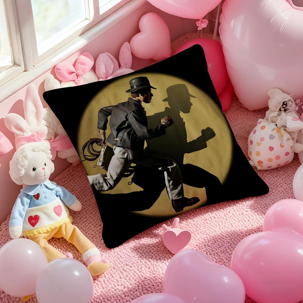 I-Индиана Джонс и Великий Круг Наволочка с Принтом для Подушки для Гостиной, Дивана и Декора Спальни 12x12Inch