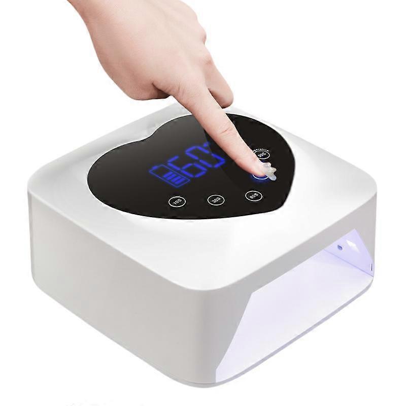 72W Cordless UV Led Nail Lamp Touch Screen Wirless Power Storage Nail Enhancement Lamp Quick Drying Nail Dryer