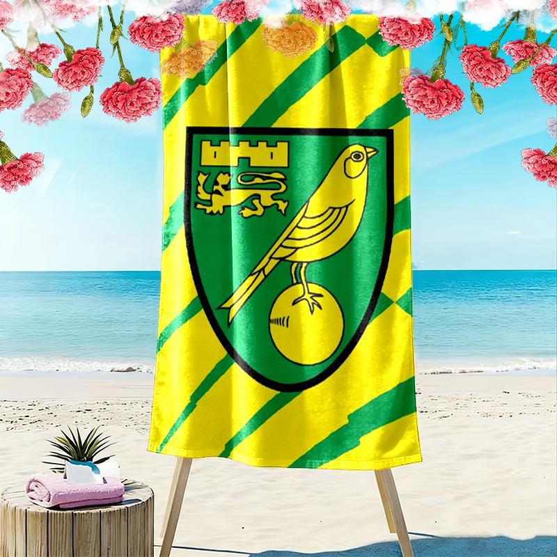 Norwich City Football Club Print Beach Towel, Large Soft Quick Dry Towel for Beach Camping Swimming