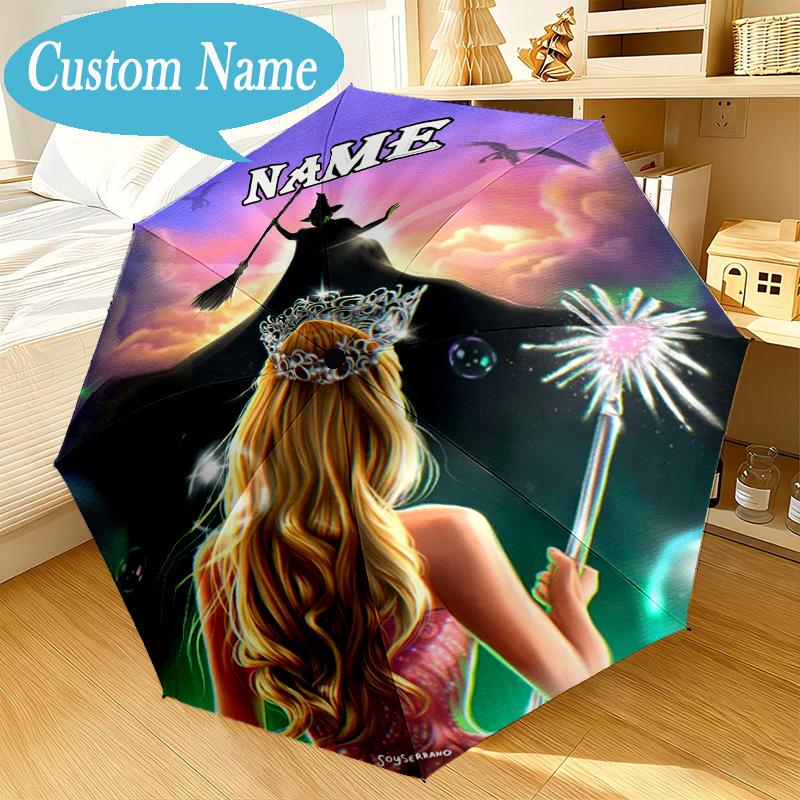 Custom Name Umbrella Magic Friendship witch Umbrella 8-Frame for Travel, Camping, Casual Lightweight Portable, Essential for Family Gifts