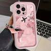 Pink Travel Airplane Route Map Phone Case For iPhone 17 16 15 14 13 12 11 Pro Max Plus 17 Air 16E X XR XS Soft Silicone Cover