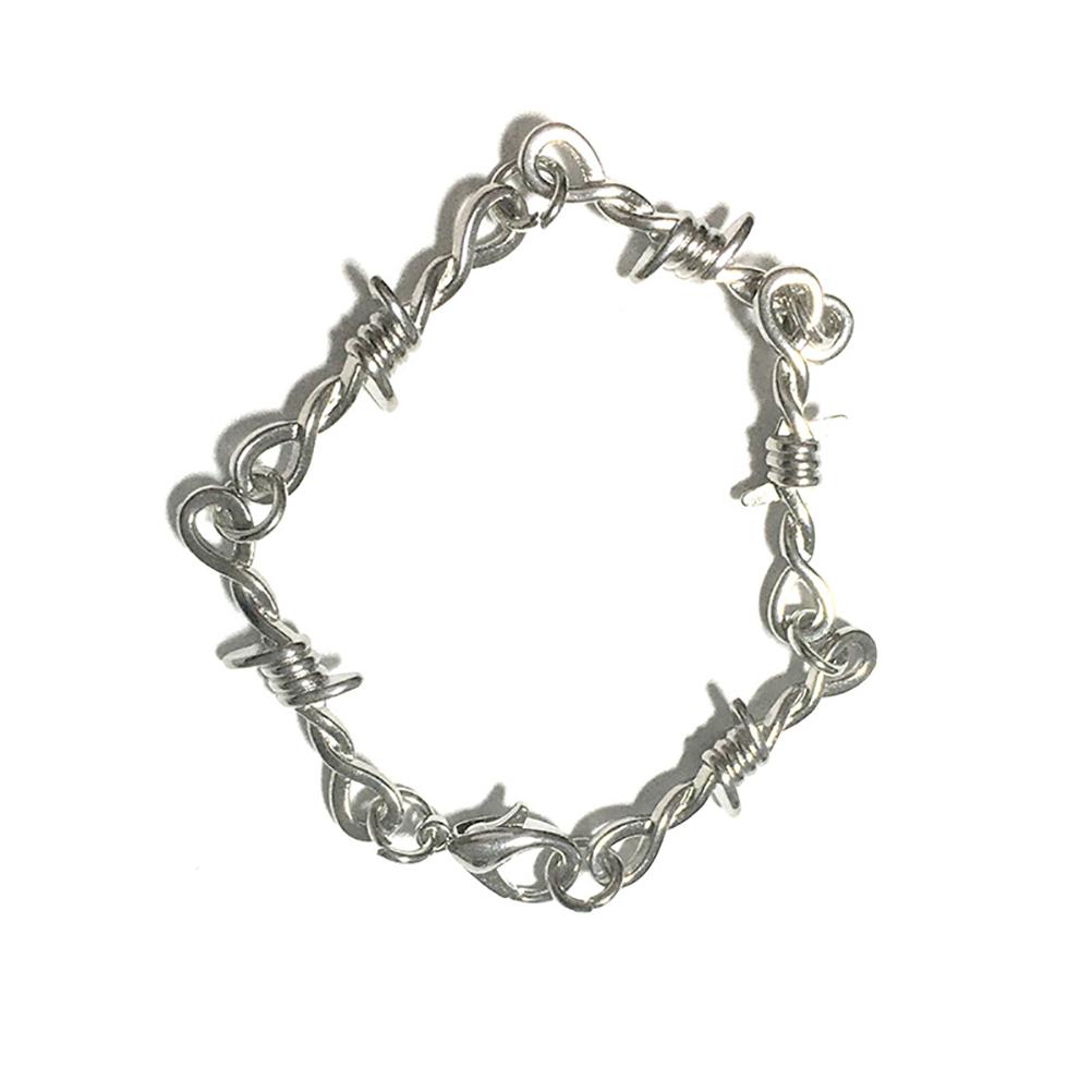 Thorns Choker Necklace Chain Unisex Barbed Metal Alloy Bracelet Earrings Hip Hop Punk Style