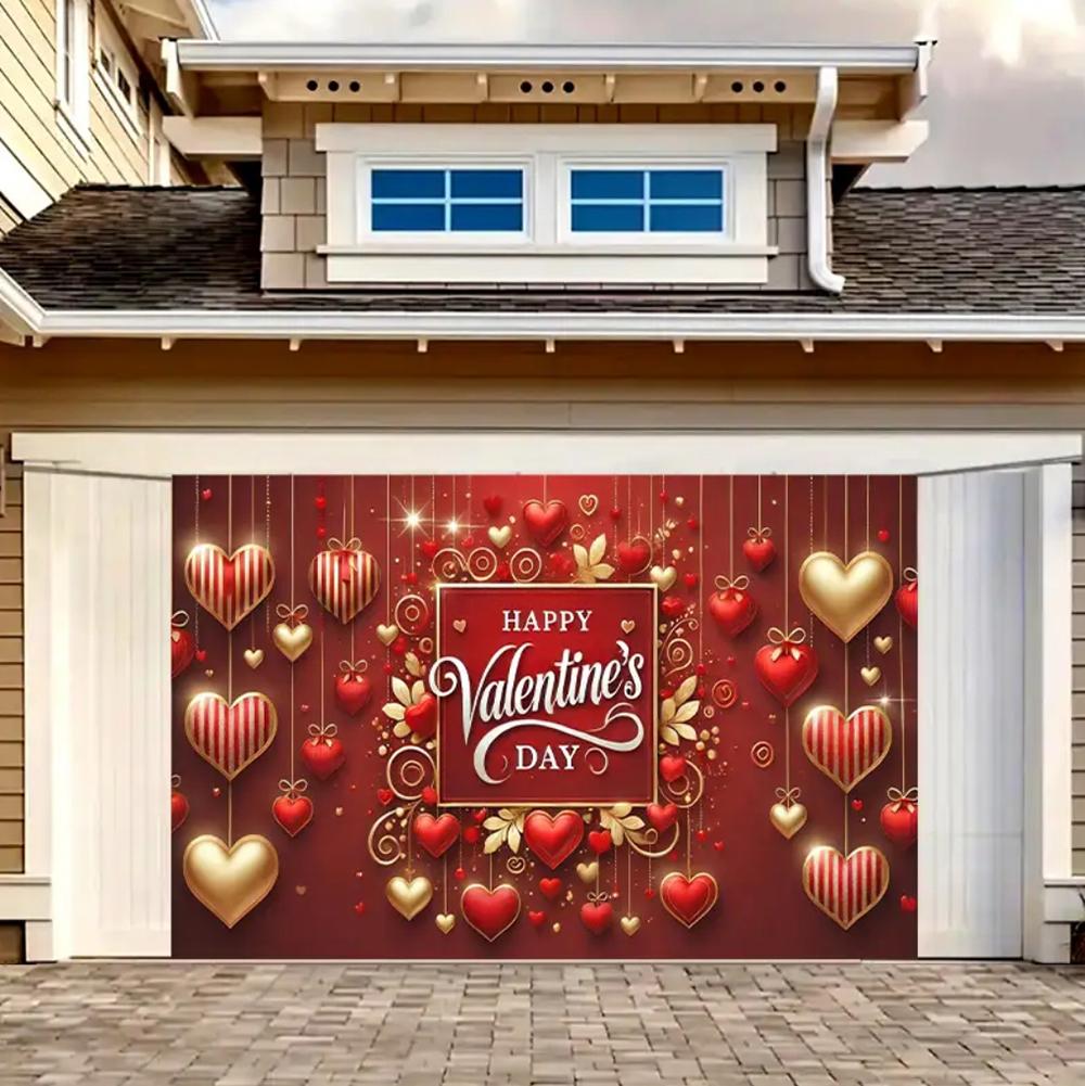 Valentine's Day Photography Backdrop February 14 Romantic Valentine Scenes Red Love Heart Floral Wedding Party Photo Background