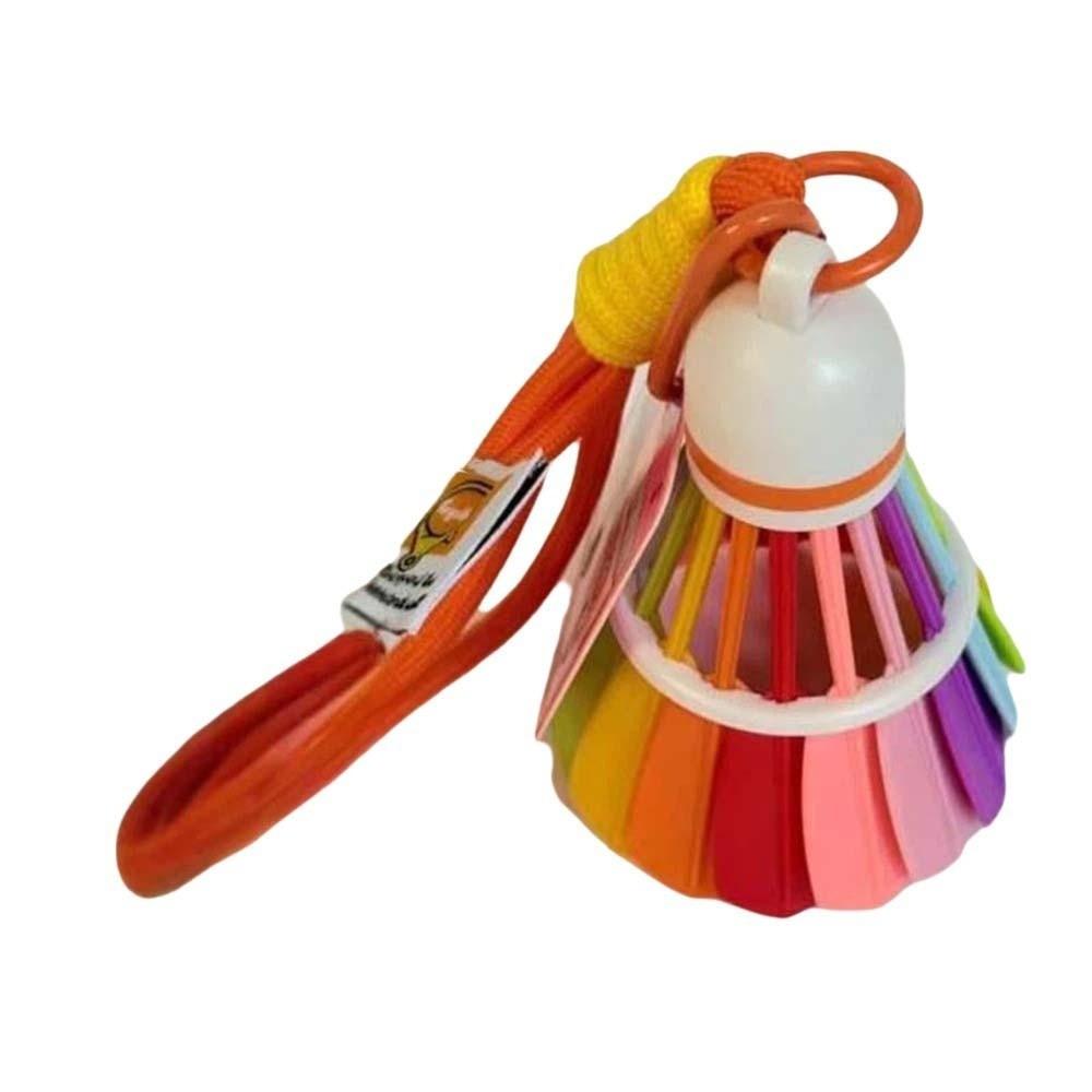 Funny Badminton Bag Pendant Rainbow Color 3D Printing Key Ring Badminton Enthusiast оранжевый
