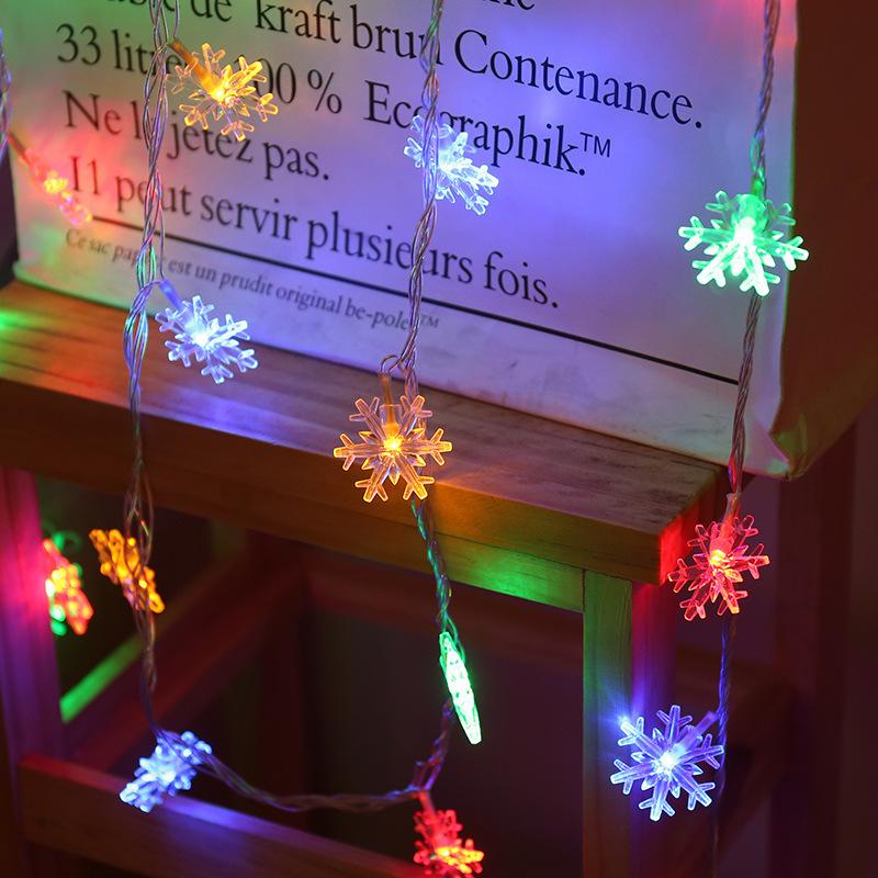 Christmas String Lights Snowflake Plug in Fairy Light Holiday Wedding Party Xmas Tree New Year Garden Decorations
