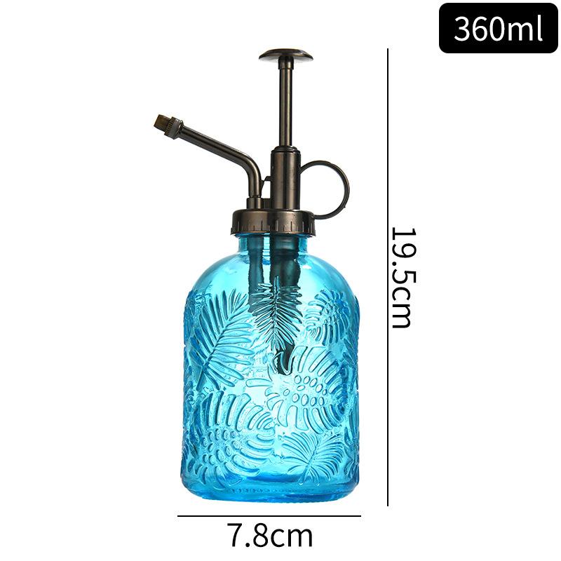 New Colorful Glass Flower Watering Sprayer Maple Leaf Shape High-End Hand-Press Type360mlGarden Sprinkler Spray Bottle