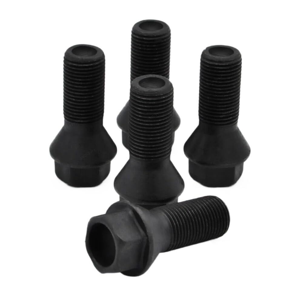 

Wheel Bolt Compatible with MINI for R56 Wheel Bolt Black Tapered Seat Nut M14 x 1.25 27mm One Size