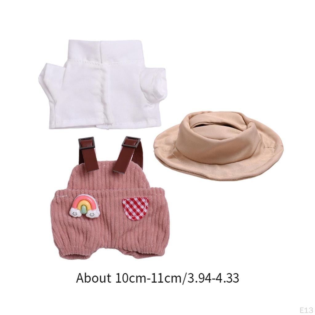 Plush Doll Clothes for 1517cm Accessories Dress up DIY Cute overalls
