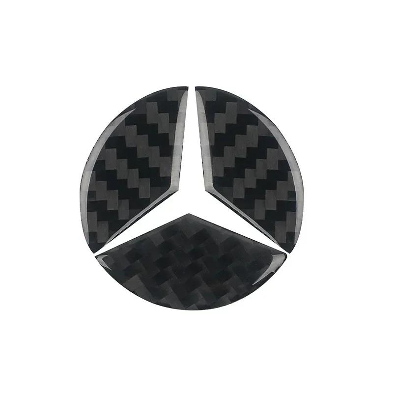 

Carbon Fiber Car Steering Wheel Cover Stickers Auto Decorative Decals for Mercedes Benz New B/C/E Class A Class C200L GLC GLK