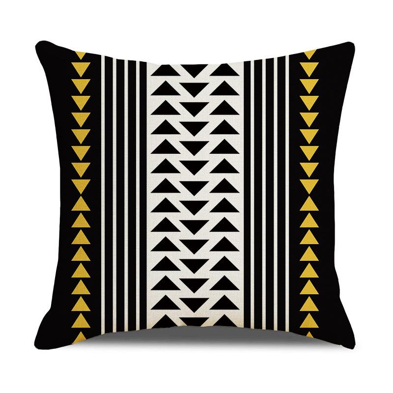 New Yellow Geometric Nordic Ins Style Sofa Pillow Cover Cushion Cover New Home Soft Decoration
