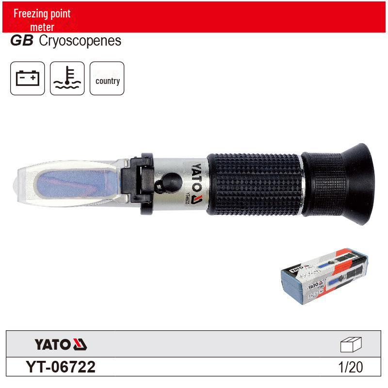 

Измеритель точки замерзания YATO: Электролит аккумулятора, Антифриз, Метанол, Мочевина, Детектор концентрации стеклоомывающей жидкости