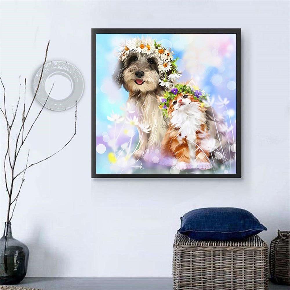 5D DIY Full Round Animal Dog Diamond Painting Embroidery Sale Diamond Mosaic Picture Of Rhinestone