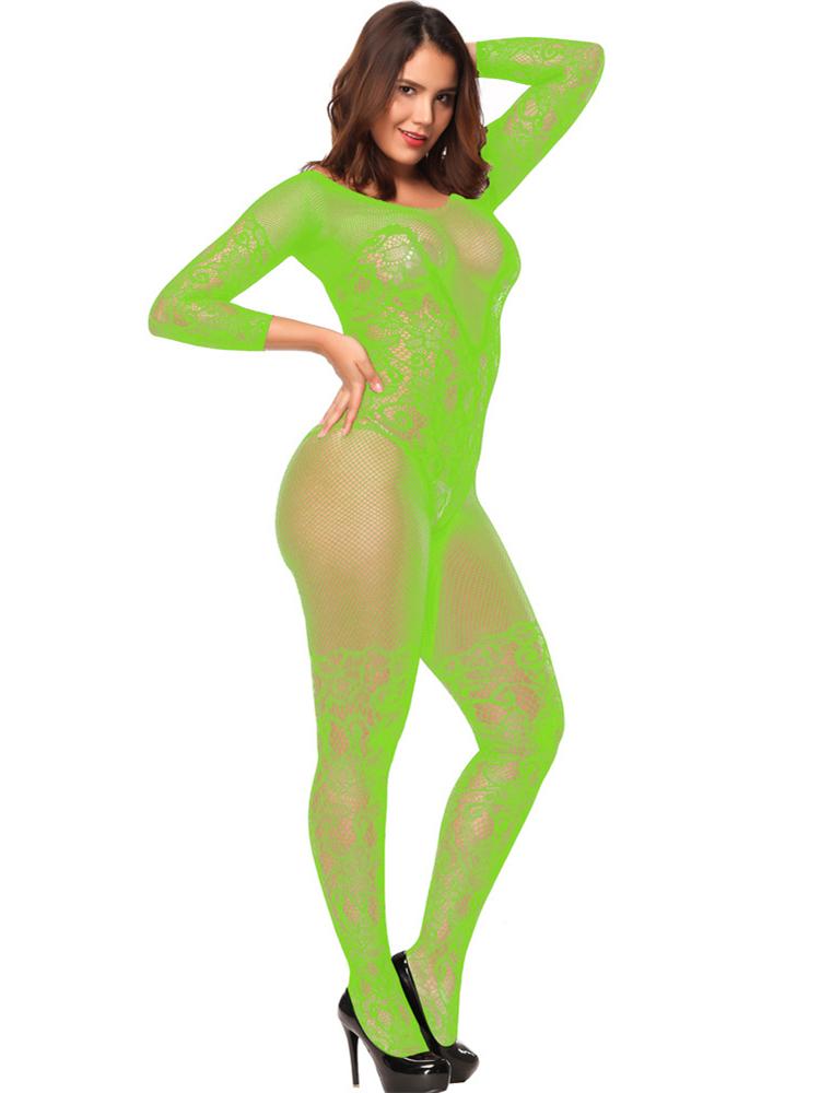 New Fishnet Bodysuit Exotic Erotic Mesh Full Body Stocking Clothes High Elastic One-Piece Tights Lingerie Fashion Sleepwear