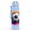 1PC Colorful Splash Soccer Ball Print 750ml Color Plastic Sports Water Bottle Leakproof Flip Straw Lid Suitable for Sports Office Home Use