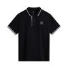 Li Ning Wade Series Color Block Comfortable Simple Versatile Short Sleeve Polo Shirt Men Tops Black APLU755-1