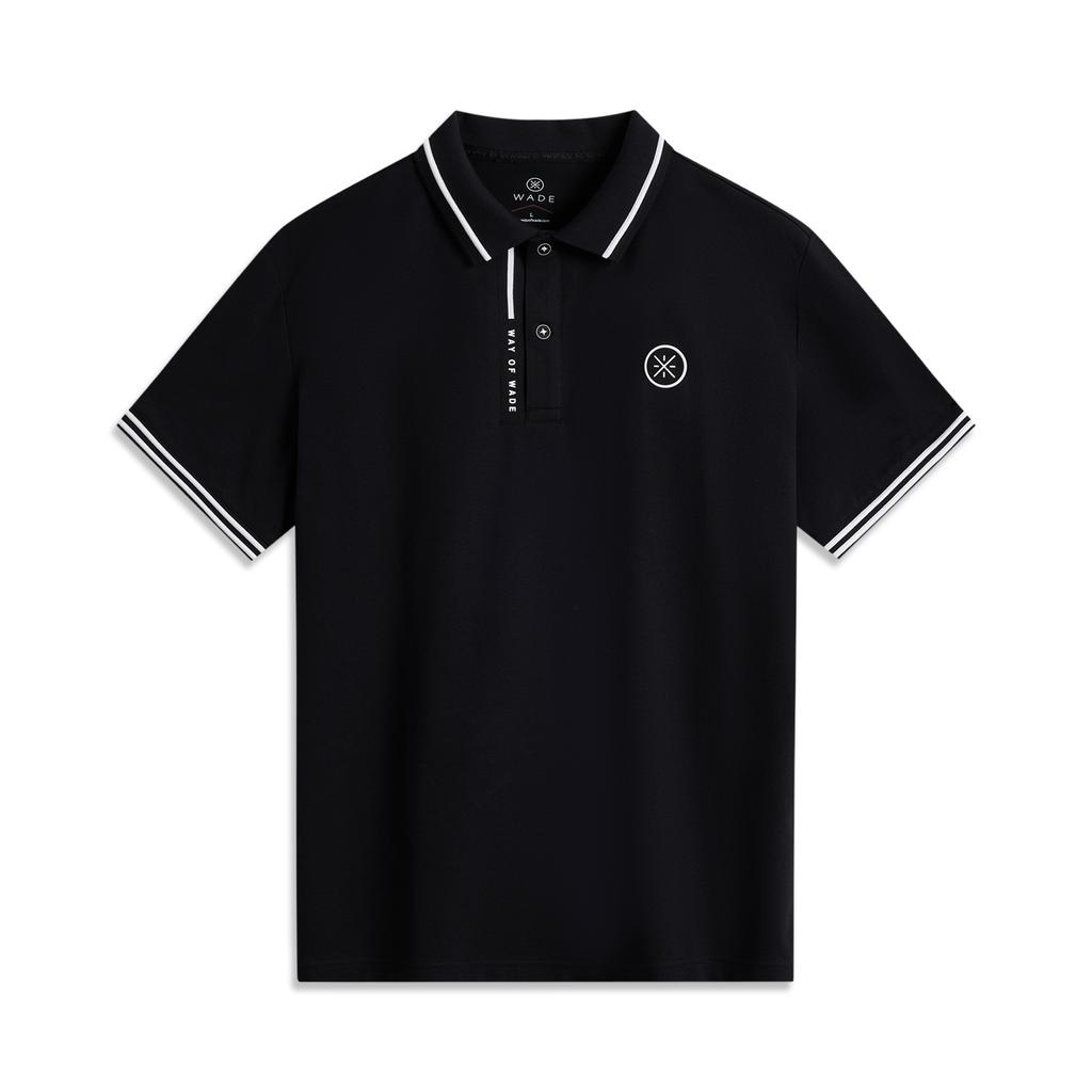 Li Ning Wade Series Color Block Comfortable Simple Versatile Short Sleeve Polo Shirt Men tops Black APLU755-1