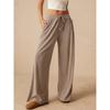 Womens Wide Leg Pants Loose Fit Casual Trousers Winter Stretch Waistband Comfortable Office Chic