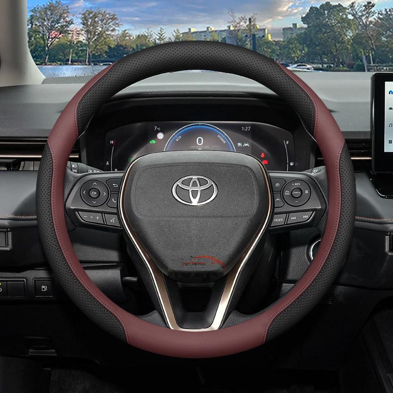 Leather Car Steering Wheel Cover for Toyota Prius Camry Corolla Avanza Aygo X CHR RAV4 Yaris Cross 2024 2025 2026 Accessories