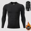 Men's Quick-Dry Tight-Fit Long Sleeve Plus Velvet Running Top for Autumn/Winter
