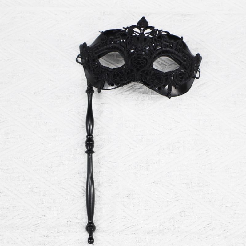 Handheld Lace Half Face Mask Carnival Party Masquerade Mystery Mask