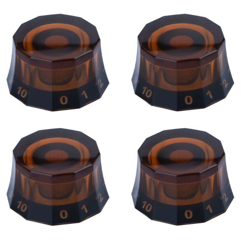 4 Pcs Guitar Acrylic Knobs Speed Control Knobs Volume Tone Control Knobs Potentiometer Cap for Electric Guitar or Bass