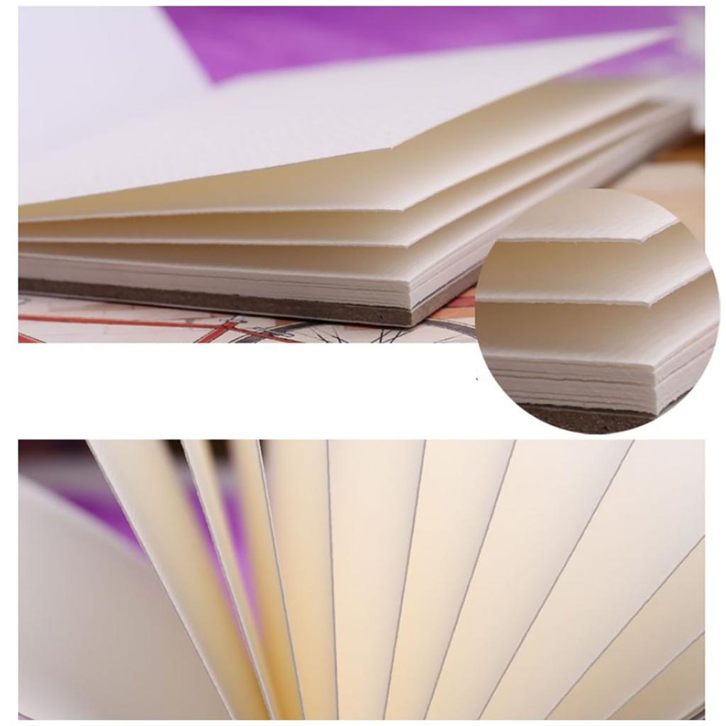Aquarellpapierblock, Skizzenbuch, wasserlösliches Buntstiftpapier, Malwerkzeuge (Groß)