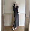 High-Quality Autumn Winter Knit Fishtail Sweater Dress