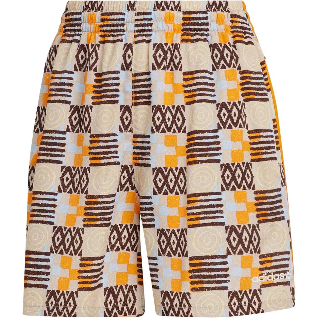 Adidas Originals 80s Elongated Shorts With All-Over Print Women Bottoms Grey Brown JC6172