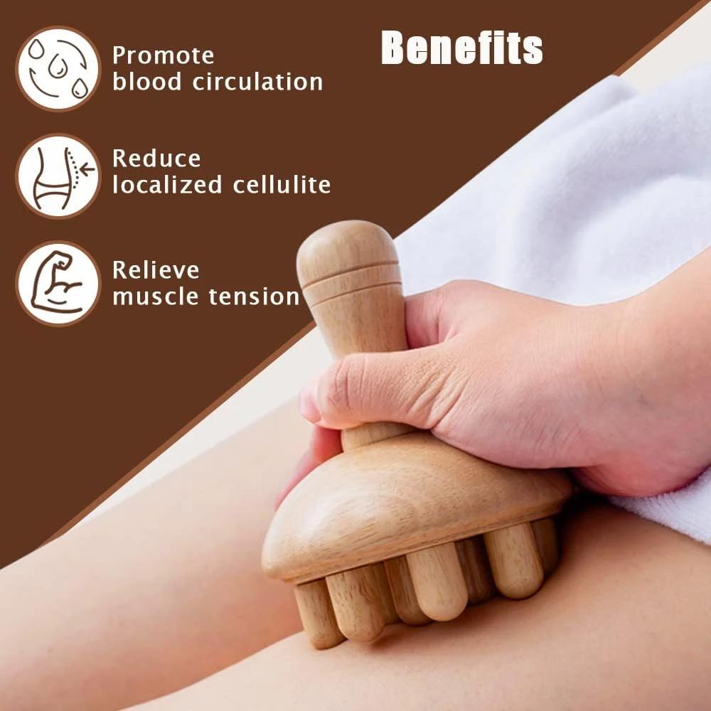 Puidust massaaž kehavalu leevendav puiduteraapia tööriist Muscle Spa Tselluliidivastased Helth Hooldusvahendid Gua Sha