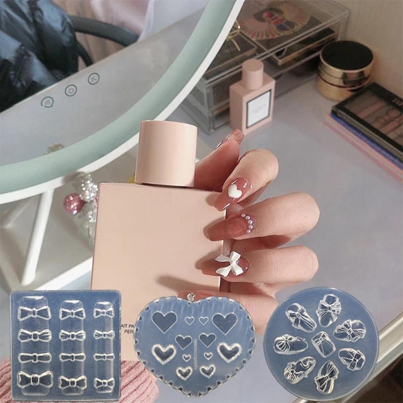 Sculpture Stamping Plate Nails Stencils Crystal Epoxy Resin Mold Nail Art Tool Elegant Manicure Templates Accessoires