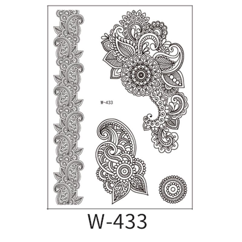 

Красота Наклейка Черная Наклейка Тату Временная Татуировка Водонепроницаемая Наклейка Тату 148 * 208Mm (die)