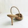 Markowe Buty na Wysokim Obcasie na Formalne Przyjęcie dla Pani Luksusowe Cekinowe Perłowe Szpilki Siateczkowe Slingbacki Damskie Nowoczesne Sandały