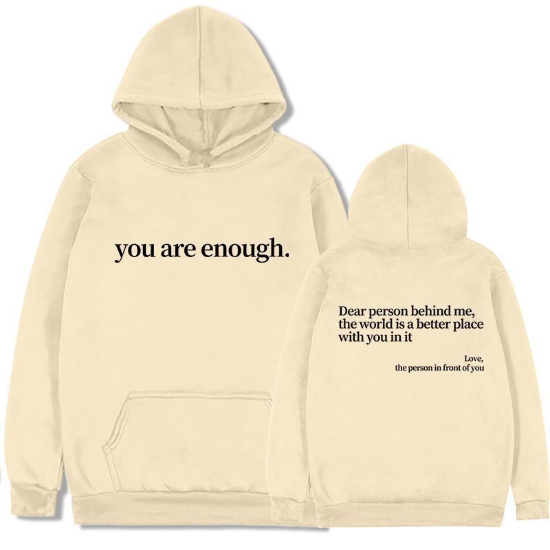 2024 European & American Fashion "Dear Person Behind Me" Loose Hoodie