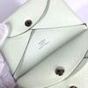 Hermes Bifold Slim Calvi Duo Card Case Coin Compartment  Wallet Coin Purse