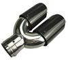 76mm Carbon Fiber Stainless Steel Dual Exhaust Tailpipe for BMW 3 Series