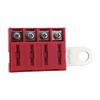 32V Fuses Block Set with with Dustproof Cover 4 Circuits High Conductivity Designs Block for Automotive Truck & Boats