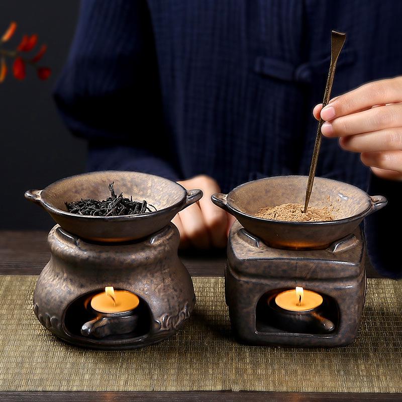 Ceramic Essential Oil & Incense Burner with Tea Roaster - Creative Indoor Candle Ornament