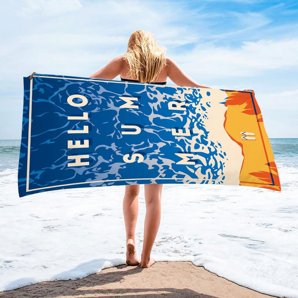 Microfiber Square Beach Towel Outdoor Summer Festival Party Decorative Bath Towel Sports Towel