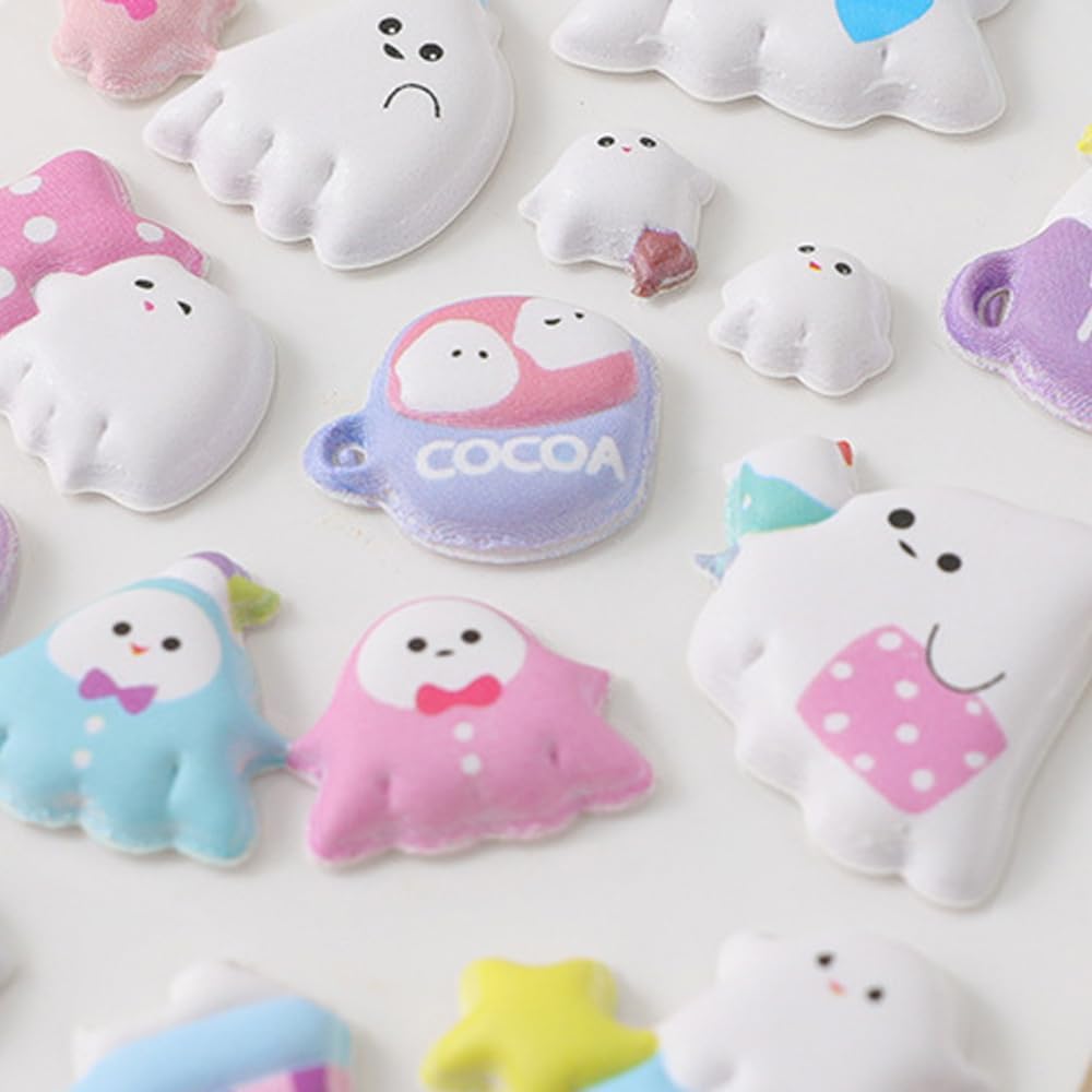 3D Set of for Decorating Cell DIY and Crafts Stickers Stickers, 4, Phones, Planners, Diaries, (Animal (Type B))