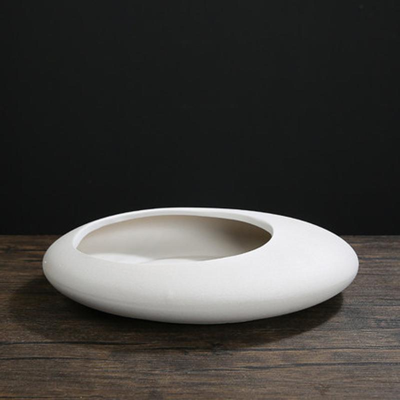 

Minimalist Ceramic Flower Vase, Oval Flowerpot, Hydroponic Plants Pot, Office, Living Room, Desktop, Home Decoration Gifts