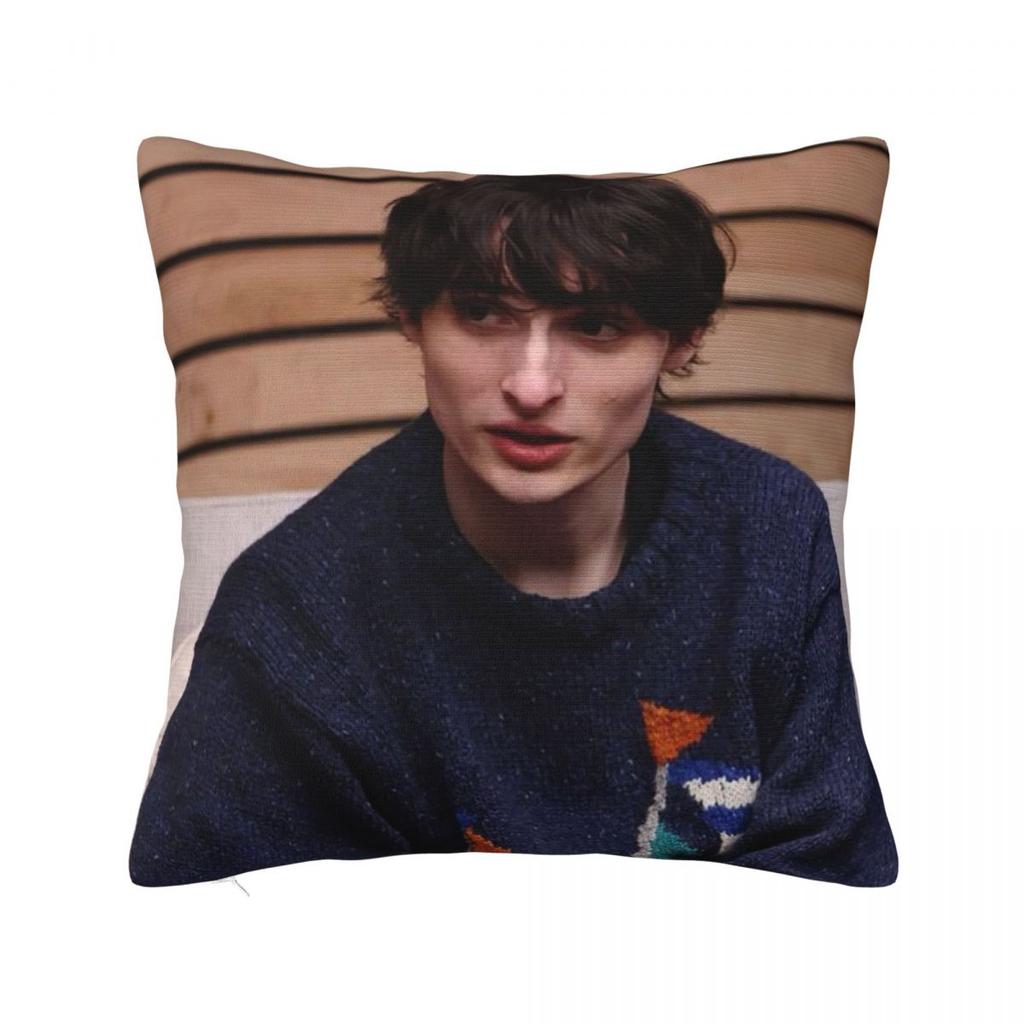 Finn Wolfhard Quadratisches Kissenbezug Kissenhülle Kissenbezug Überwurf-Kissenbezug für Zuhause Sofa Wohnzimmer