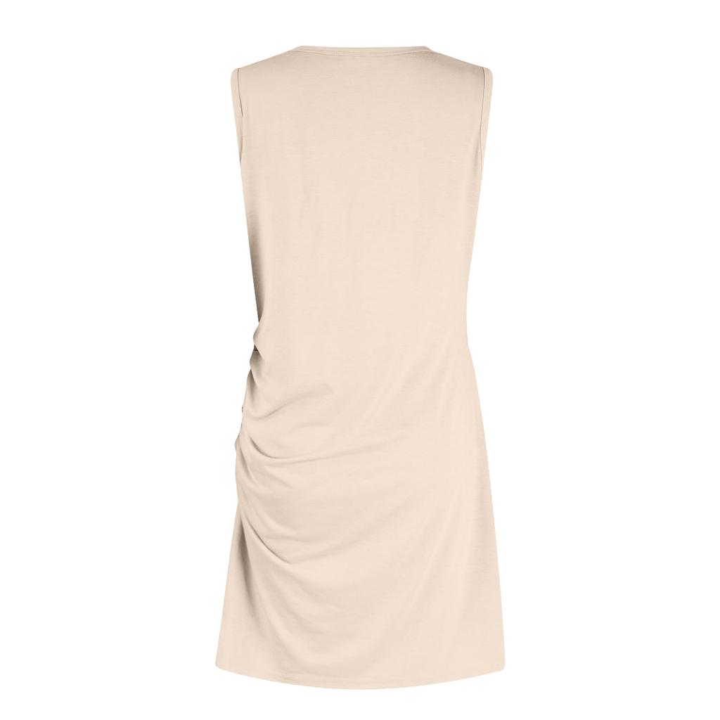 Womens Summer Dresses Sleeveless Ruched Bodycon Mini Dress for Summer Dresses for Women and Vacation Dresses for Women 2026 Beach Dresses for Women