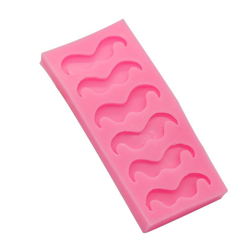 Moustache 3D Reusable Silicone Mold Fondant Icing Cake Candy Cookie Baking Mat