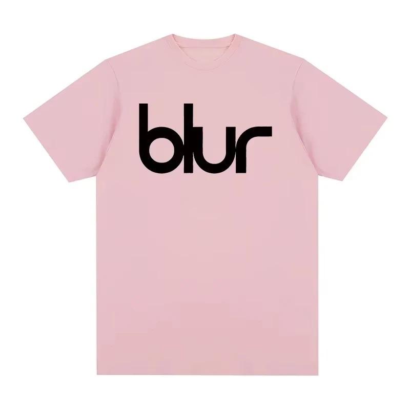 Blur Vintage Britische Rock Punk Band T-Shirt Retro Flauschiger Stil 100% Baumwolle Unisex Neu Lässig Kurzarm T-Shirt Unisex Damen