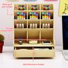 1 stück Holz Schreibtisch Organizer Multifunktionale Desktop Schreibwaren Stift Halter Box Für Home Office Schule Liefert Lagerung Halter