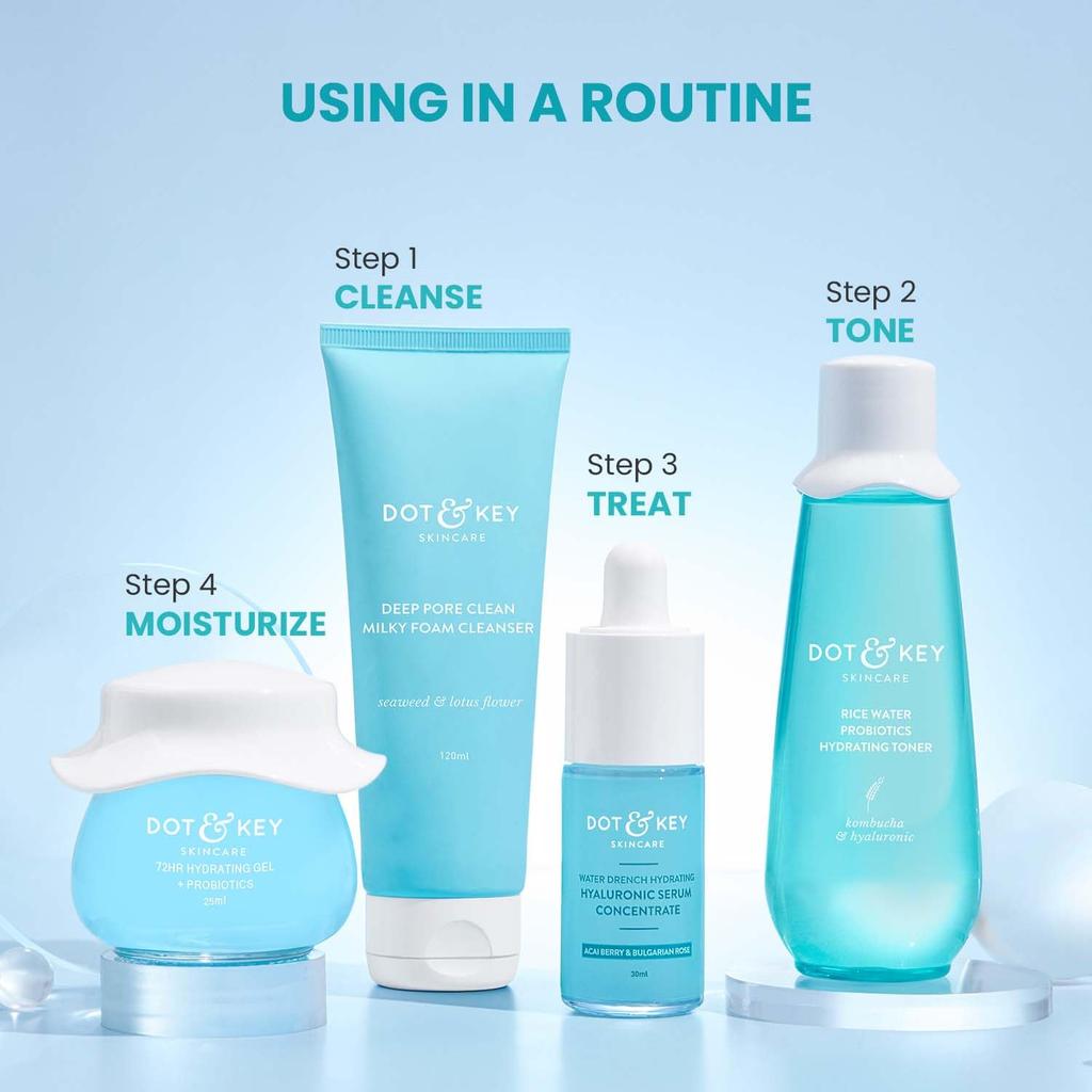 Dot & Key Deep Pore Clean Schaumiges Gesichtswaschmittel 100 ml Packung mit 1 Stück für den täglichen Gebrauch Minimiert Poren Kontrolliert Öl Feuchtigkeit