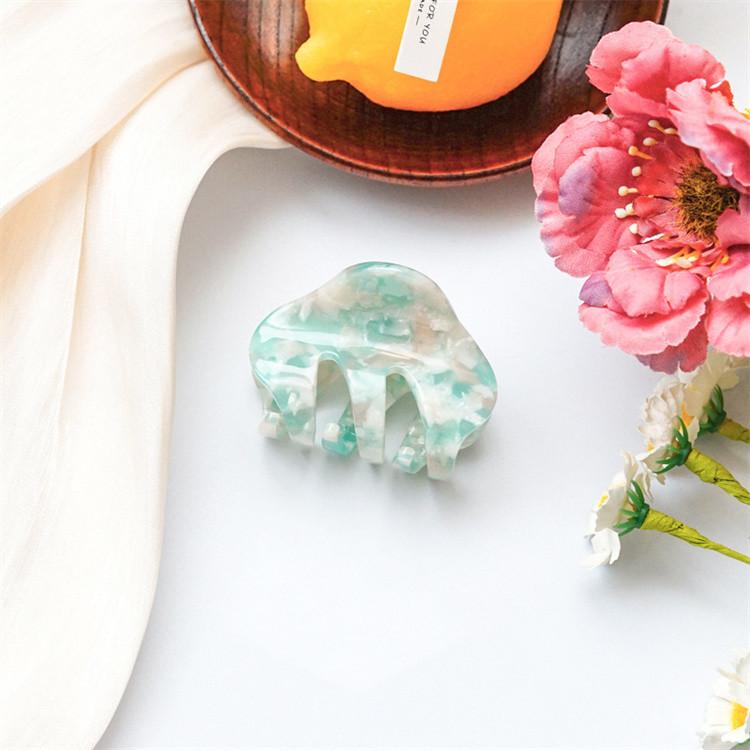 5.5CM Hot Sale  Fashion Hair Accessories Custom Women Hair Clip Candy Color Small Acetate Cloud Hair Claw