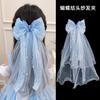Fairy Princess Tulle Bow Hair Clip for Girls, Soft Mesh Headpiece for Birthday & Photography, Comfortable Anti-Slip Kids Hair Accessories