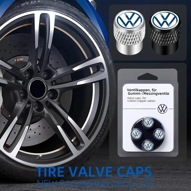 4 Pezzi Tappi Valvole Pneumatici Ruote Auto VW Per Volkswagen VW Golf 4 5 6 7 Jetta Polo Caddy GTI Bora MK7 Beetle Passat b6 EN1