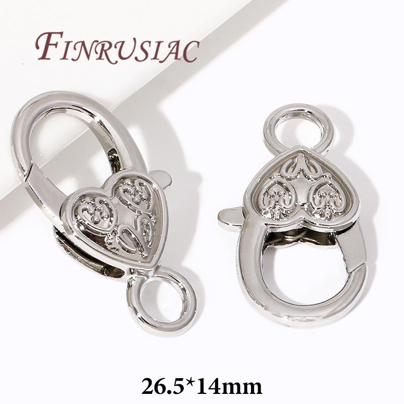 Wholesale 18K Real Gold Plated Lobster Clasps Necklace Bracelet Connector End Buckle For DIY Jewelry Making Supplies Accessories